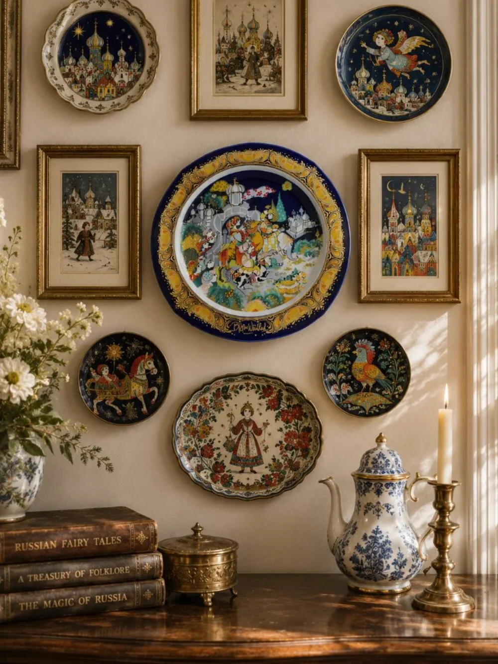 1985 Rosenthal Christmas Plate Designed by Danish Artist Bjørn Wiinblad